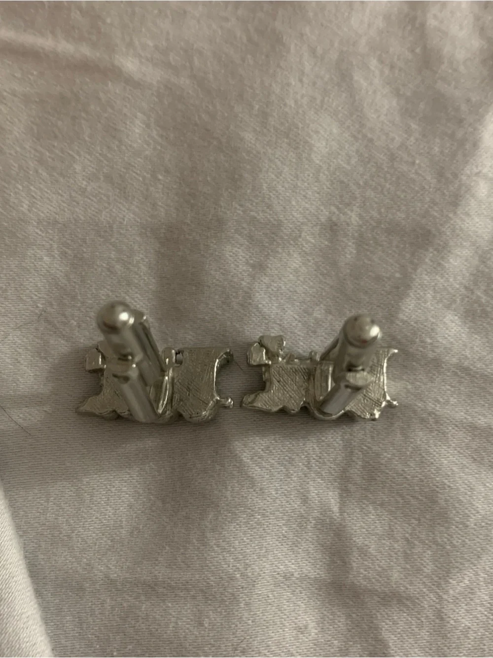 Vintage Stainless Silver TRAIN RR LOCOMOTIVE ENGINE Men's Cufflinks